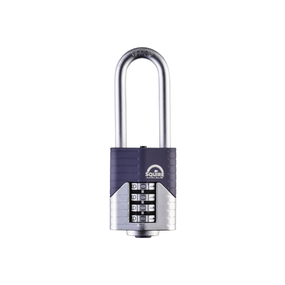 SQUIRE VULCAN 50MM RECODABLE COMBINATION X LONG SHACKLE