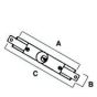 ILS 1896 Central Gate Lock with 2 keys